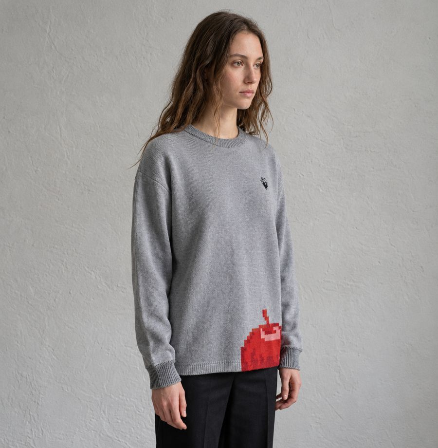 Shadow Knit Sweater in its normal grey state